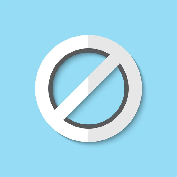 Vector not allowed sign web icon — Stock Vector