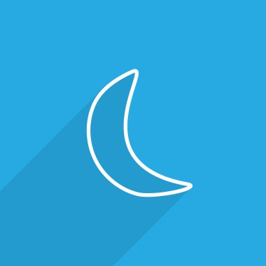 yarım ay web düz simgesi.