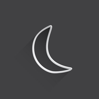 yarım ay web düz simgesi.
