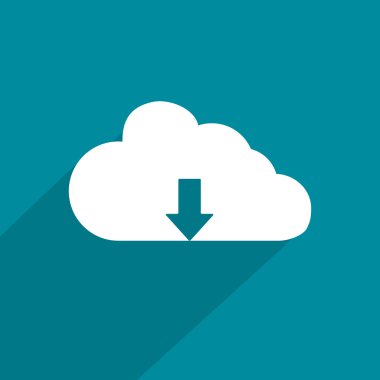 Bulut düz simge indir.