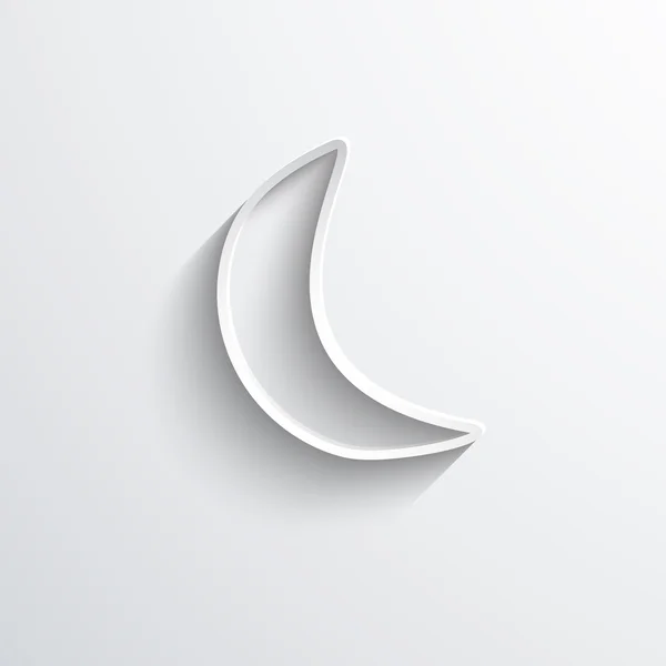 Mezza luna web icona piatta . — Foto Stock