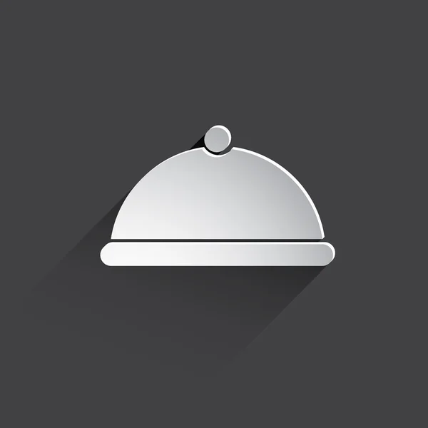 Restaurang cloche spindelväv ikonen — Stockfoto