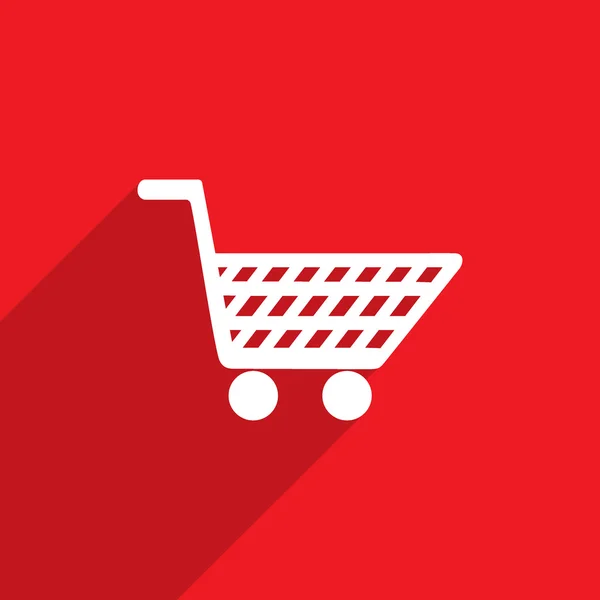 Ikon flat web shopping cart . — Stok Foto