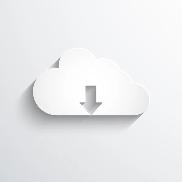 Downloaden van wolk platte icon. — Stockfoto