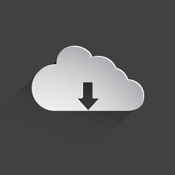 Descargar nube icono plano . — Foto de Stock