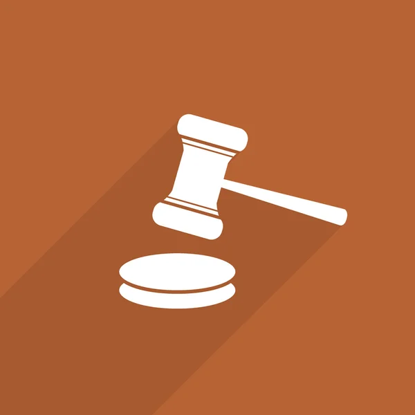 Hammer judge web icon. — Stock Photo, Image