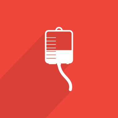 tıbbi damlalık düz simgesi.