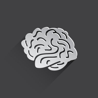 düz insan beyni simgesi.