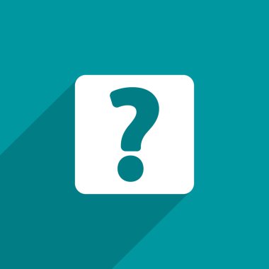 soru web düz simgesi.