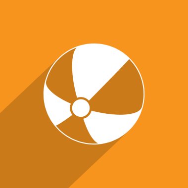 plaj topu düz simgesi.