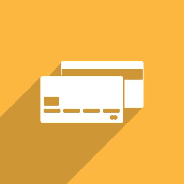 banka kartı web düz simgesi.