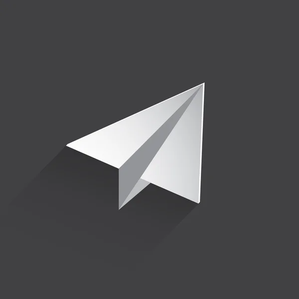 Flat paper plane web icon. — Stock Photo, Image