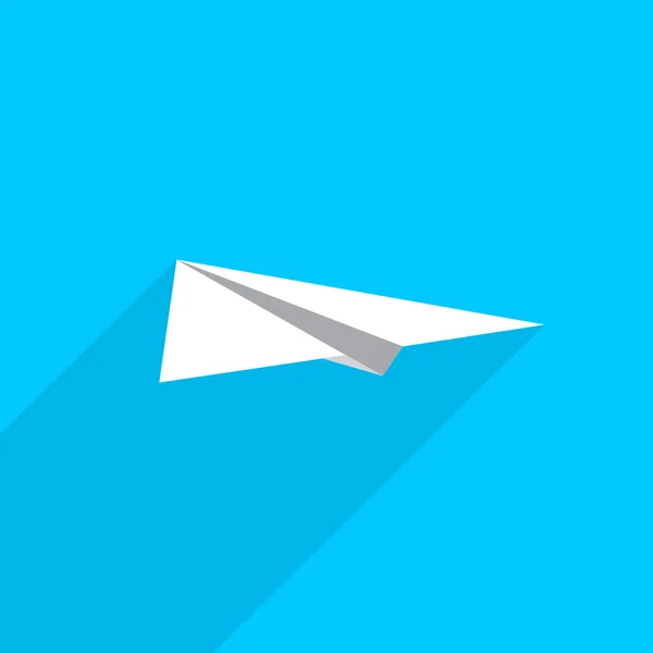 Flache Papierflugzeug Web-Symbol. — Stockfoto