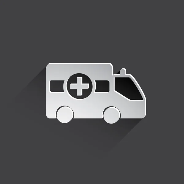 Ambulans araba düz simgesi. — Stok fotoğraf