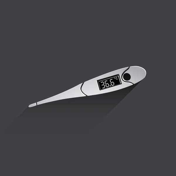 Medizinisches Thermometer flach Symbol. — Stockfoto