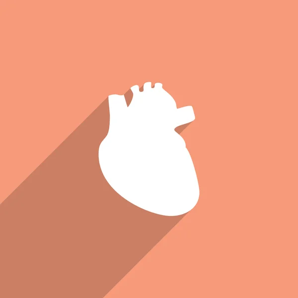 Ikona plochého srdce. — Stock fotografie