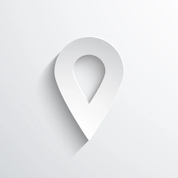Karte Zeiger Web flaches Symbol — Stockfoto