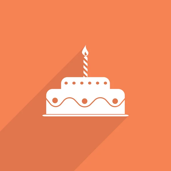 Icono web de pastel de cumpleaños . — Foto de Stock