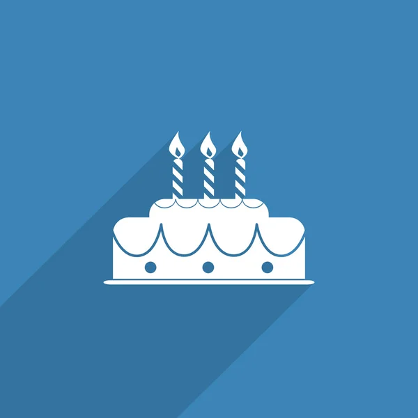 Icono web de pastel de cumpleaños . — Foto de Stock