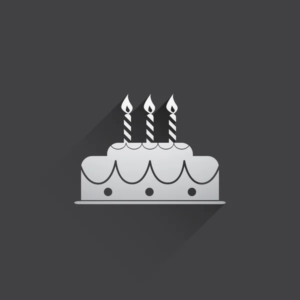 Birthday cake web icon. — Stock Photo, Image