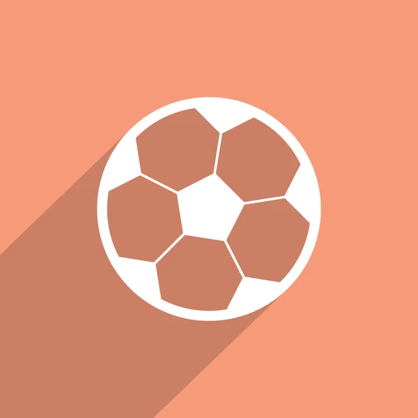 Soccer ball web flat icon. — Stock Photo, Image