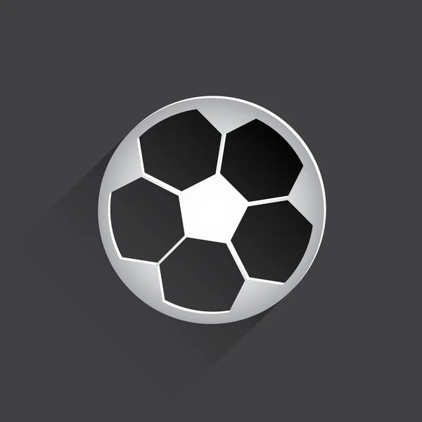 Soccer ball web flat icon. — Stock Photo, Image