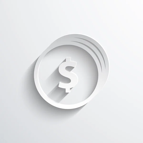 Monedas con signo de dólar web icono plano — Foto de Stock