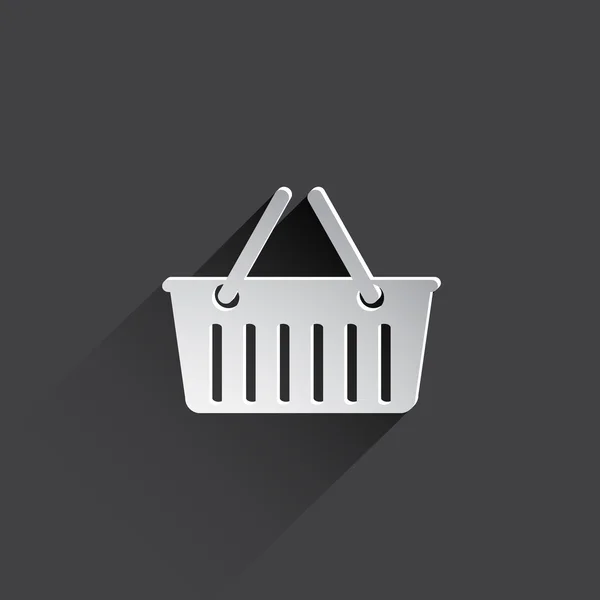 Ikon flat web shopping cart . — Stok Foto