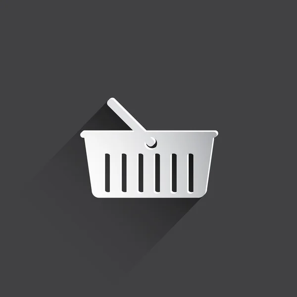 Shopping cart web flat icon. — Stock Photo, Image