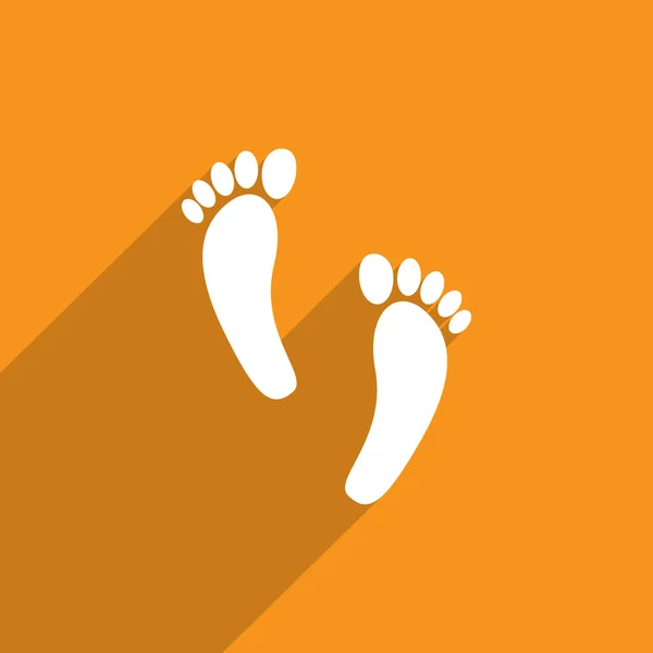 Human foot print web flat icon. — Stock Photo, Image