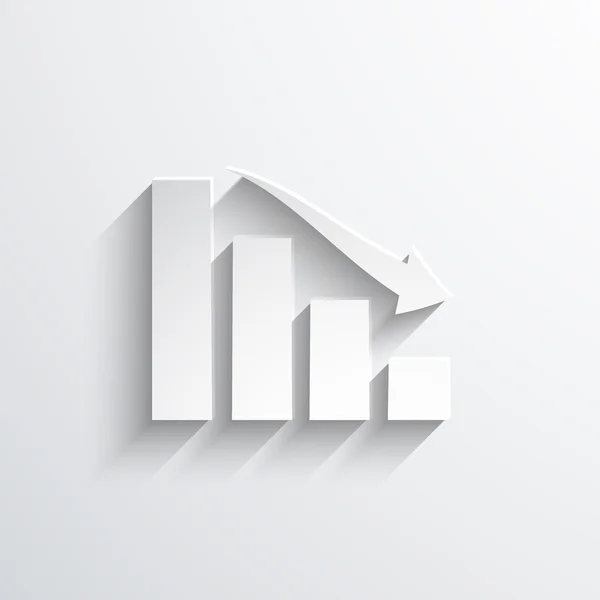 Chart web flat icon. — Stock Photo, Image