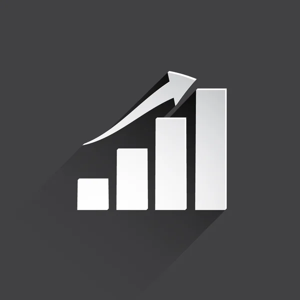 Chart web flat icon. — Stock Photo, Image