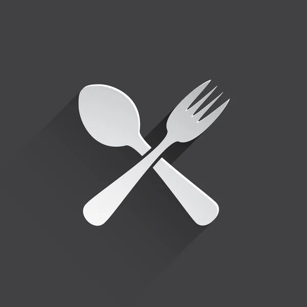 Disware and cutlery web icon — Stock Photo, Image