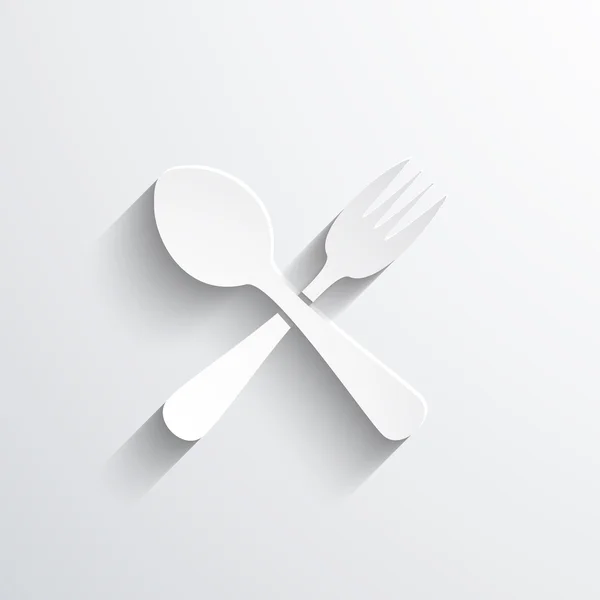 Disware and cutlery web icon — Stock Photo, Image