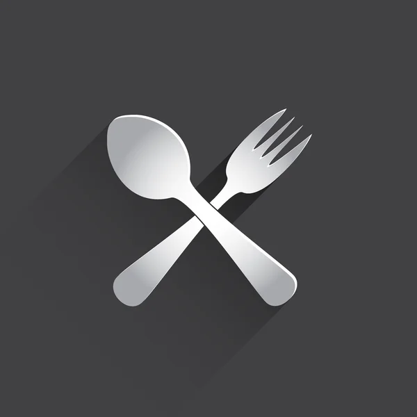 Disware and cutlery web icon — Stock Photo, Image