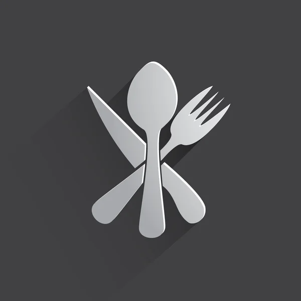 Disware and cutlery web icon — Stock Photo, Image