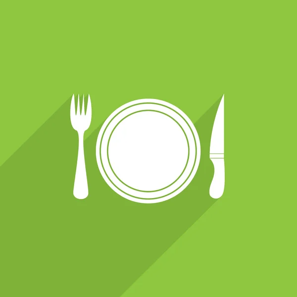 Disware and cutlery web icon — Stock Photo, Image