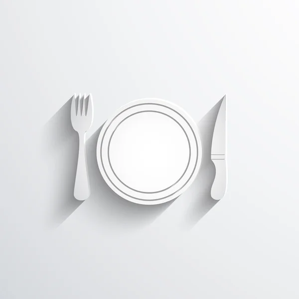 Disware and cutlery web icon — Stock Photo, Image