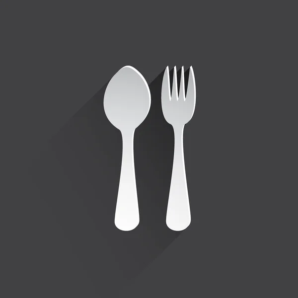 Disware and cutlery web icon — Stock Photo, Image