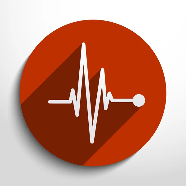 Icono de pulso vectorial. Latidos cardíacos, cardiograma . — Vector de stock