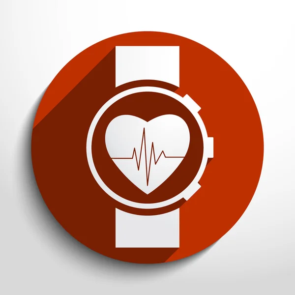 Vector medical watch web icon. — Stock Vector