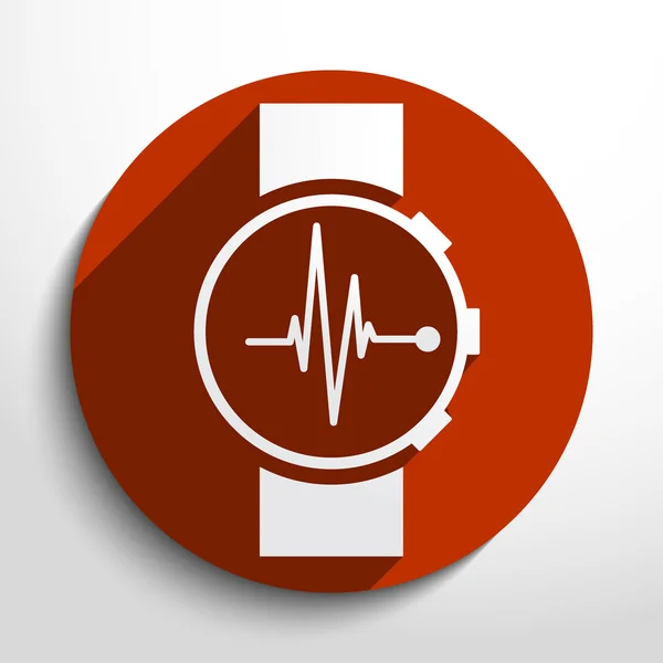 Vector medical watch web icon. — Stock Vector