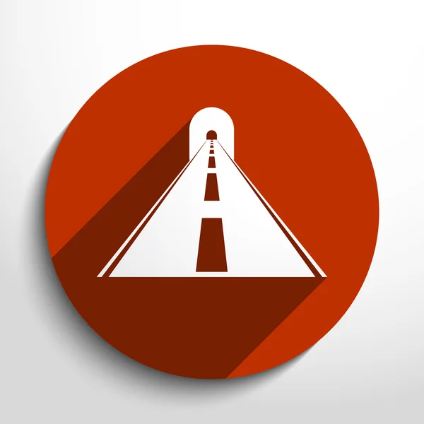 Vector road web icon. — Stock Vector