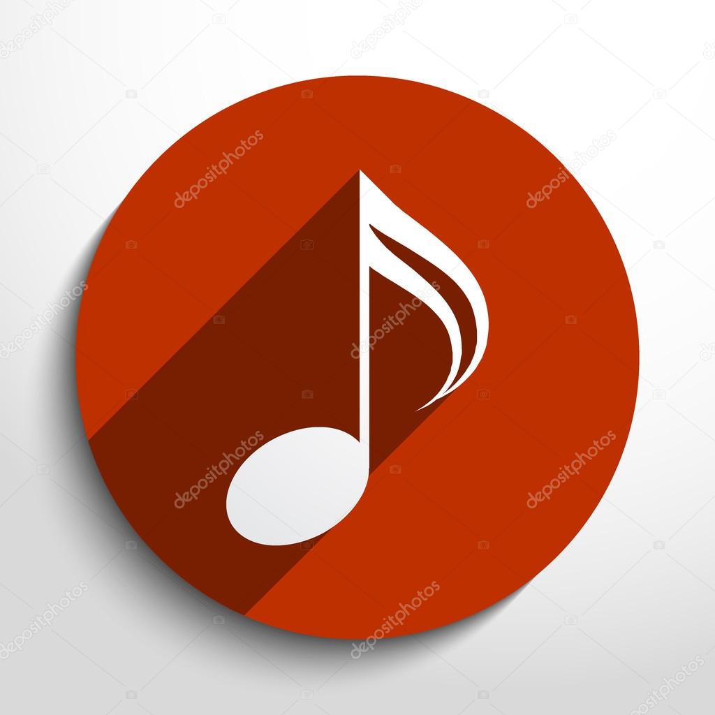 Vector music note web icon.