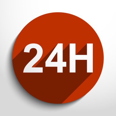 Tüm gün açık web simge vektör.