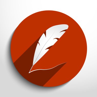 Vektör tüy kalem web simgesi.