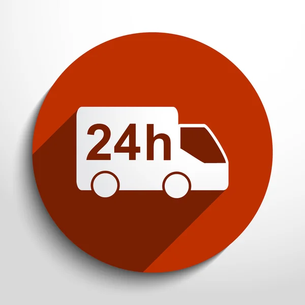 Vector 24 hour delivery web icon. — Stock Vector