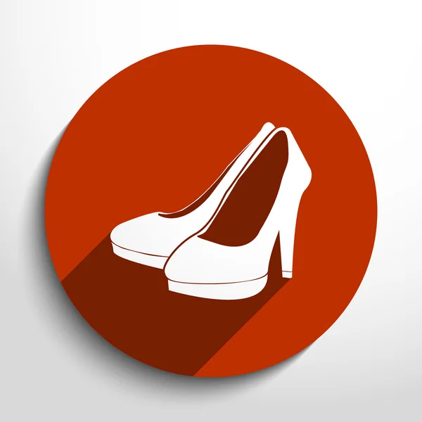 Vector woman boots web icon. — Stock Vector