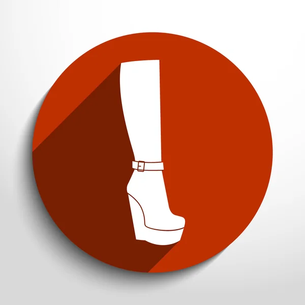 Vector mulher botas web ícone . — Vetor de Stock
