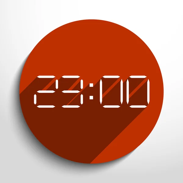 Vector electronic clock web icon. — Stock Vector